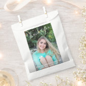 Eenvoudig zwart-wit fotomodern Afstuderen Bedankzakje (Geknipt)