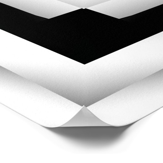 Eenvoudig zwart-wit fractal poster (Hoek)