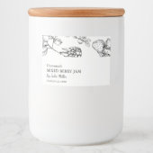 Eenvoudig Zwart-wit gemengd Berry Jam Label Voedselcontainer Etiket (Voorkant)