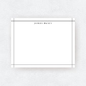 Eenvoudig Zwart Wit Geometrisch Modern Professione Notitiekaartje