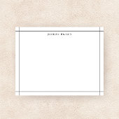 Eenvoudig Zwart Wit Geometrisch Modern Professione Notitiekaartje