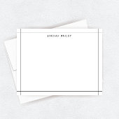 Eenvoudig Zwart Wit Geometrisch Modern Professione Notitiekaartje