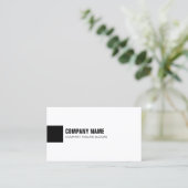 Eenvoudig zwart-wit geometrisch ontwerp visitekaartje (Staand voorkant)