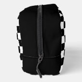 Eenvoudig zwart-wit geruit patroon toilettasje (Rechts)