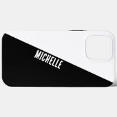 Eenvoudig zwart-wit gespleten, stijlvolle aangepas Case-Mate iPhone case (Achterkant (horizontaal))