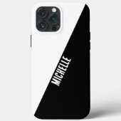 Eenvoudig zwart-wit gespleten, stijlvolle aangepas Case-Mate iPhone case (Achterkant)