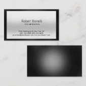 Eenvoudig zwart, wit, glad, modern Visitekaartje (Voorkant / Achterkant)