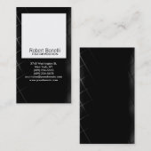 Eenvoudig zwart, wit, glad, modern Visitekaartje (Voorkant / Achterkant)