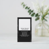 Eenvoudig zwart, wit, glad, modern Visitekaartje (Staand voorkant)