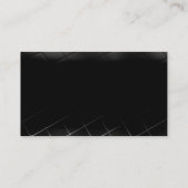 Eenvoudig zwart, wit, glad, modern Visitekaartje (Achterkant)