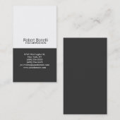 Eenvoudig zwart, wit, glad, modern Visitekaartje (Voorkant / Achterkant)