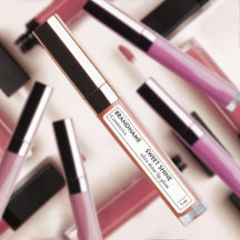 Eenvoudig zwart & wit goud Glitter Lip Gloss merk