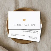 Eenvoudig zwart-wit goudhart aanbevelingskaartje