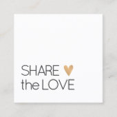 Eenvoudig zwart-wit goudhart aanbevelingskaartje (Voorkant)