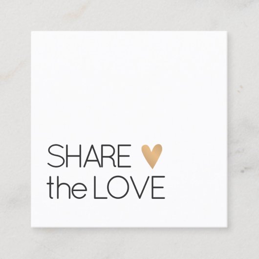 Eenvoudig zwart-wit goudhart aanbevelingskaartje (Voorkant)