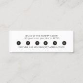 Eenvoudig zwart-wit goudhart klantenkaartje (Achterkant)