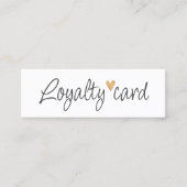 Eenvoudig zwart-wit goudhart klantenkaartje (Voorkant)