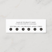 Eenvoudig zwart-wit goudhart klantenkaartje (Achterkant)