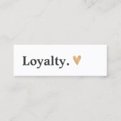 Eenvoudig zwart-wit goudhart klantenkaartje (Voorkant)