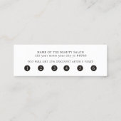 Eenvoudig zwart-wit goudhart klantenkaartje (Achterkant)