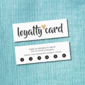 Eenvoudig zwart-wit goudhart klantenkaartje