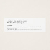 Eenvoudig zwart-wit goudhart mini visitekaartjes (Achterkant)