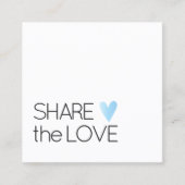 Eenvoudig zwart-wit hart aanbevelingskaartje (Voorkant)