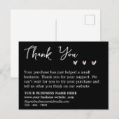 Eenvoudig zwart-wit - Hartelijk dank voor uw bedri Briefkaart (Voorkant / Achterkant)