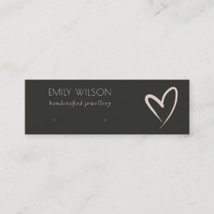 Eenvoudig zwart-wit hartonderzoek Veroorbaar beeld Mini Visitekaartje