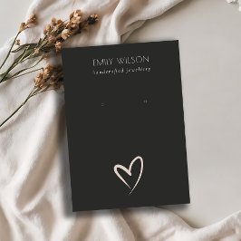 Eenvoudig zwart-wit hartonderzoek Veroorbaar beeld Visitekaartje