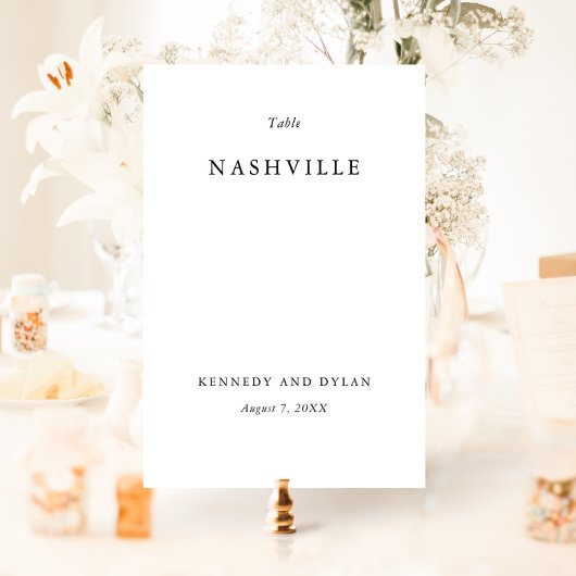 Eenvoudig zwart-wit huwelijk kaart