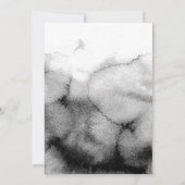 Eenvoudig zwart-wit huwelijk kaart (Achterkant)