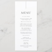 Eenvoudig zwart-wit huwelijk menu (Voorkant)