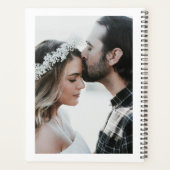 Eenvoudig zwart-wit huwelijk planner (Achterkant)