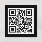 Eenvoudig zwart-wit huwelijk QR Rsvp Informatiekaartje (Achterkant)