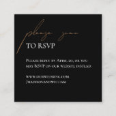 Eenvoudig zwart-wit huwelijk QR Rsvp Informatiekaartje (Voorkant)