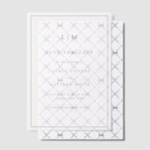 Eenvoudig zwart-wit huwelijk sparen de Datum Vellum Uitnodigingen (Offset (Uitnodiging))