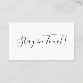 Eenvoudig zwart-wit "Ik heb me verplaatst" Aankond Visitekaartje (Achterkant)