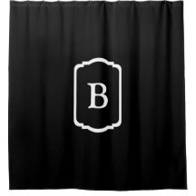 Eenvoudig zwart-wit ingelijst monogram