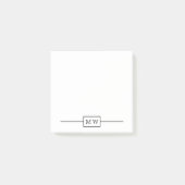 Eenvoudig zwart-wit Initiaal Post-it® Notes (Voorkant)