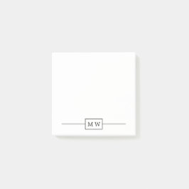 Eenvoudig zwart-wit Initiaal Post-it® Notes