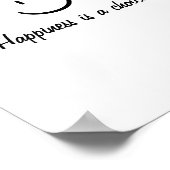 Eenvoudig zwart wit Inspirerend gelukscitaat Poster (Hoek)