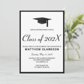 Eenvoudig zwart-wit kaart (Staand voorkant)