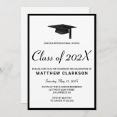 Eenvoudig zwart-wit kaart (Voorkant / Achterkant)