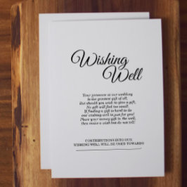 Eenvoudig zwart-wit kalligrafie goed informatiekaartje