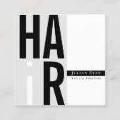 Eenvoudig zwart-wit kapper Visitekaartje (Voorkant)