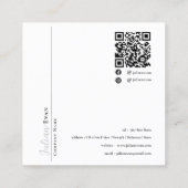 Eenvoudig zwart-wit kapper Visitekaartje (Achterkant)