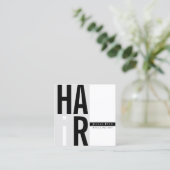 Eenvoudig zwart-wit kapper Visitekaartje (Staand voorkant)