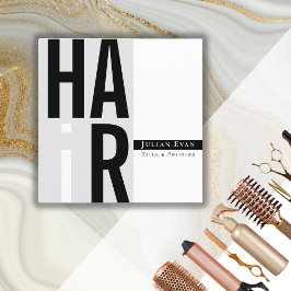 Eenvoudig zwart-wit kapper Visitekaartje