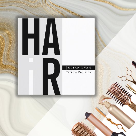 Eenvoudig zwart-wit kapper Visitekaartje